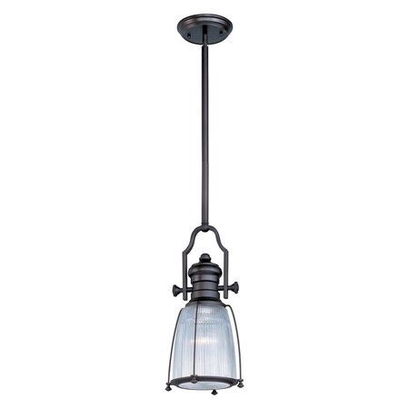 Maxim One Light Bronze Clear Halophane Glass Mono Point 25002CLBZ